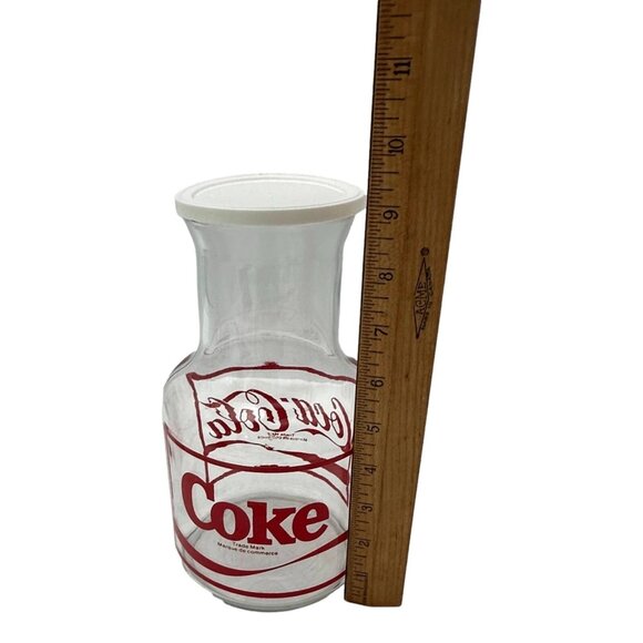 Libby St Clair Coca-Cola Glass Decanter and 4 Glasses 1987 Vintage New - Picture 14 of 16